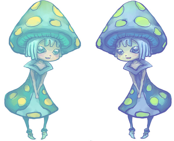 Mushroom Fairy Twins.
