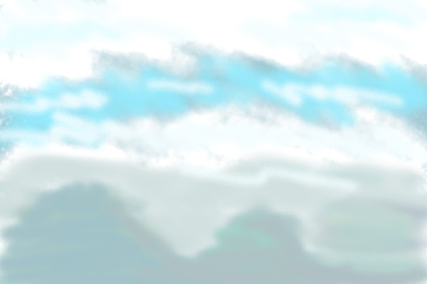自分から見た朝靄風景