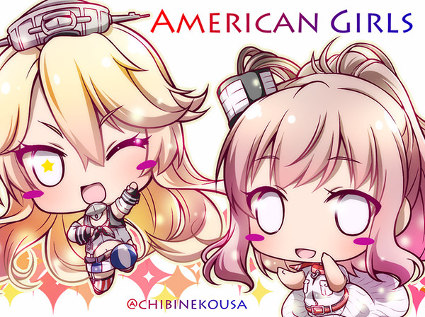 アメリカ艦むす　サラトガ＆アイオワ