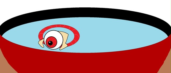 目が泳いでる