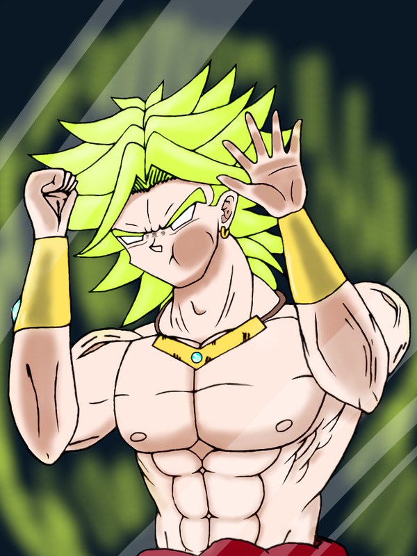 画面に張り付くブロリー