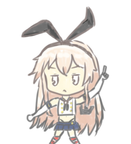 ノリノリな島風描きました。