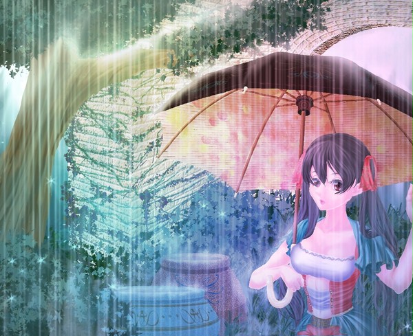 朝の雨降り