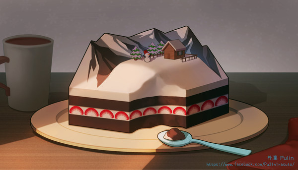 雪山ケーキ