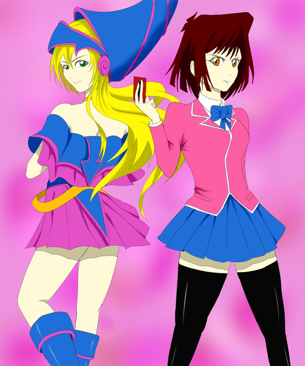 杏＆ブラックマジシャンガール