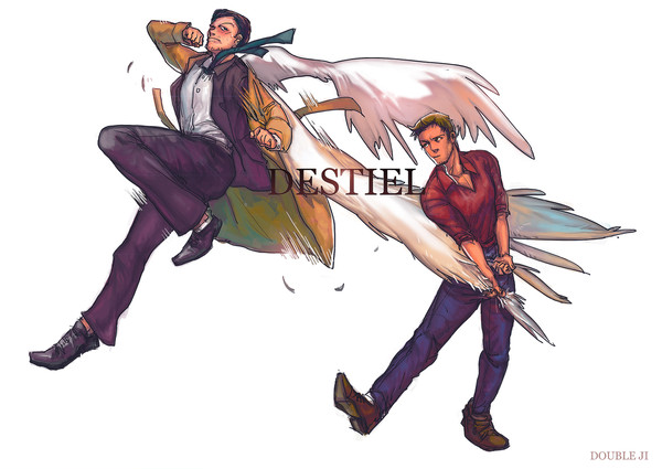 destiel postcard
