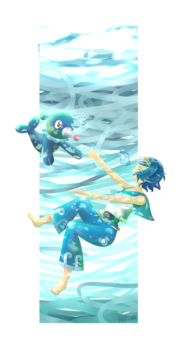 Suiren(Lana)andAshimari(Popplio)
