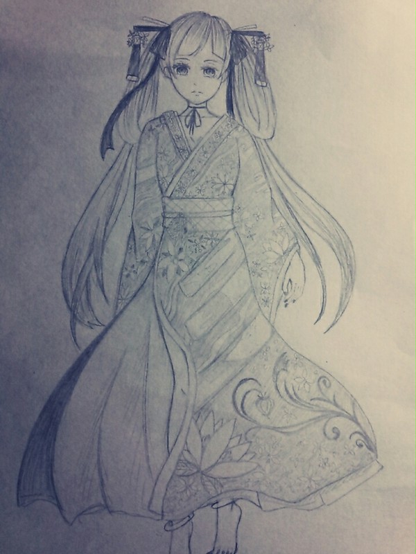 着物の少女