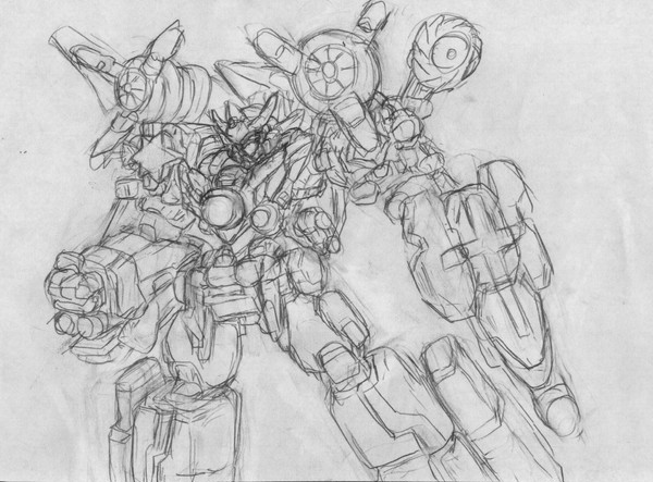 巨神戦撃隊3ロボ絵詰め