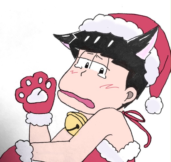 クリスマスサンタコス一松