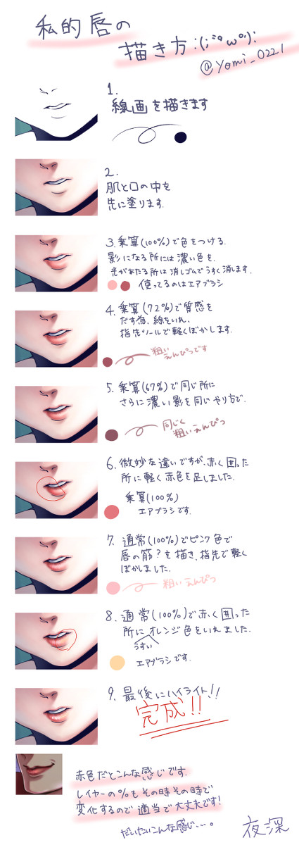 唇のメイキング