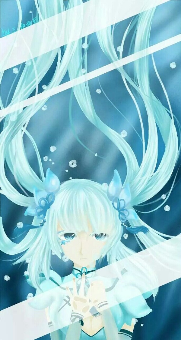 一只青花栀w