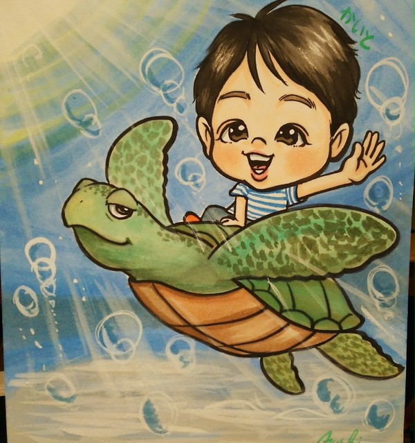 海亀 似顔絵