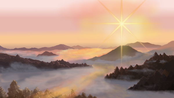 夕日