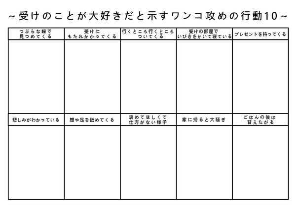 受けのことが大好きだと示すワンコ攻めの行動10