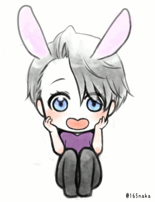 うさフォロフがまばたきするだけのgif