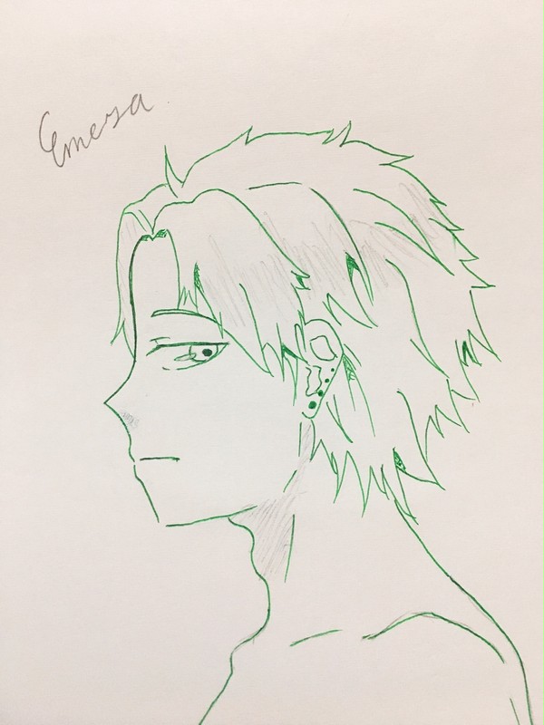 横顔男の子