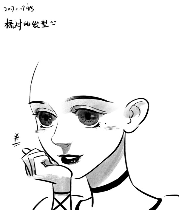 梳过的发型