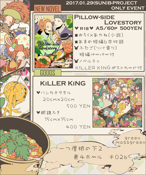 1/29一つ屋根の下２　おしながき
