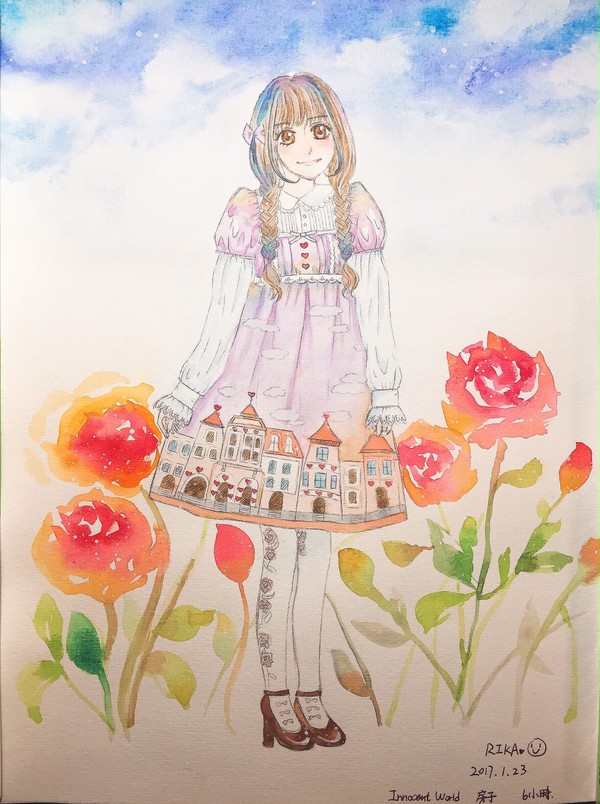 The girl in the garden🍓