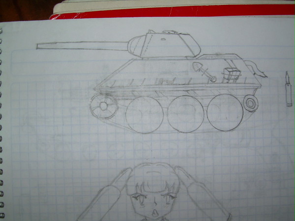 T34-100,A skeech and Mp5