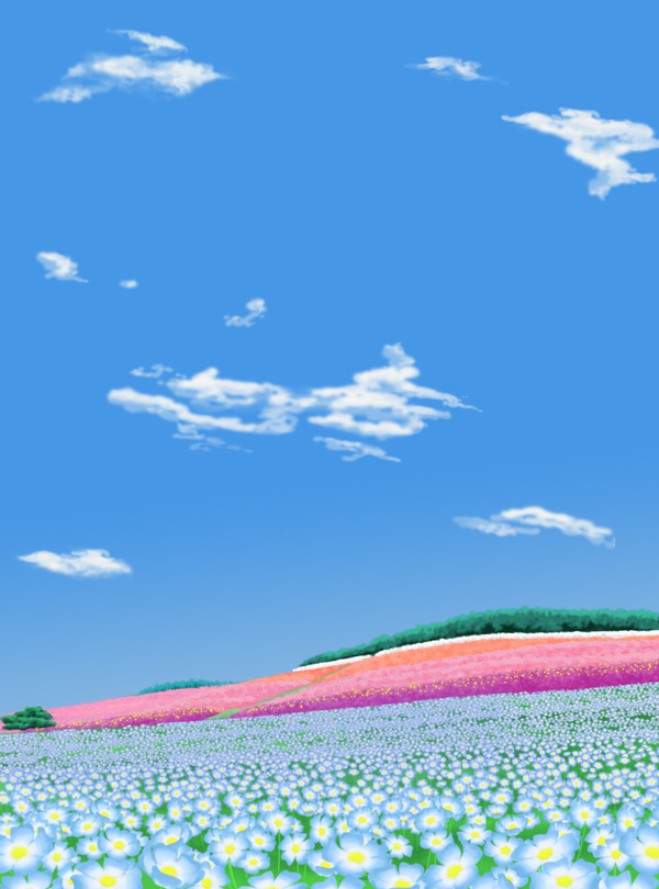 背景用　花畑その２