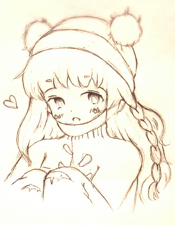 真冬のぬくもこ女の子