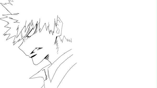 ヒロアカOPの爆豪を写し描き