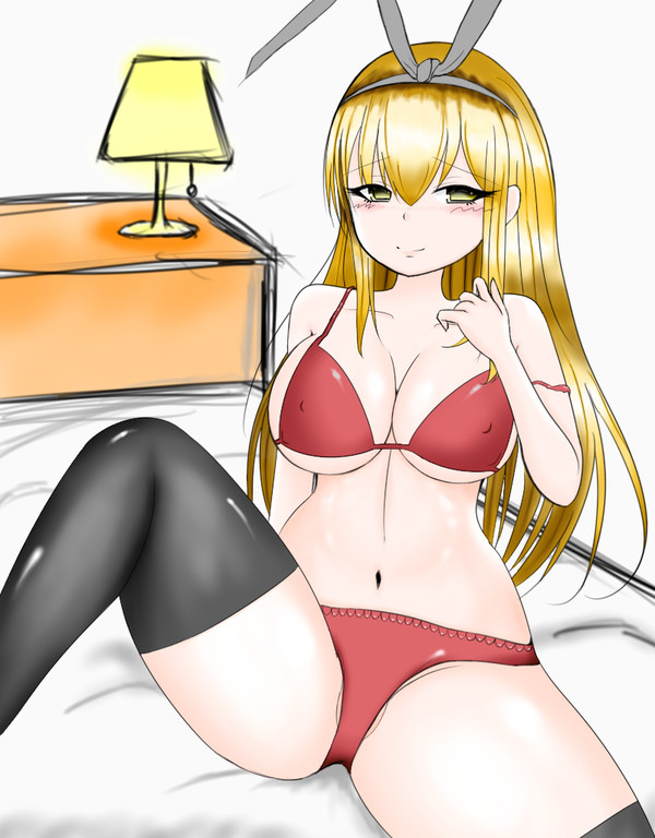 ベッドシーン風な島風ちゃん