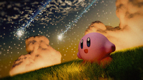 流れ星とカービィ