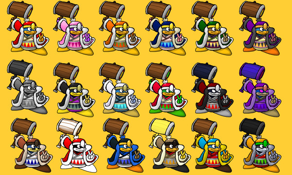Dedede's alts (Kirby Fighters X)