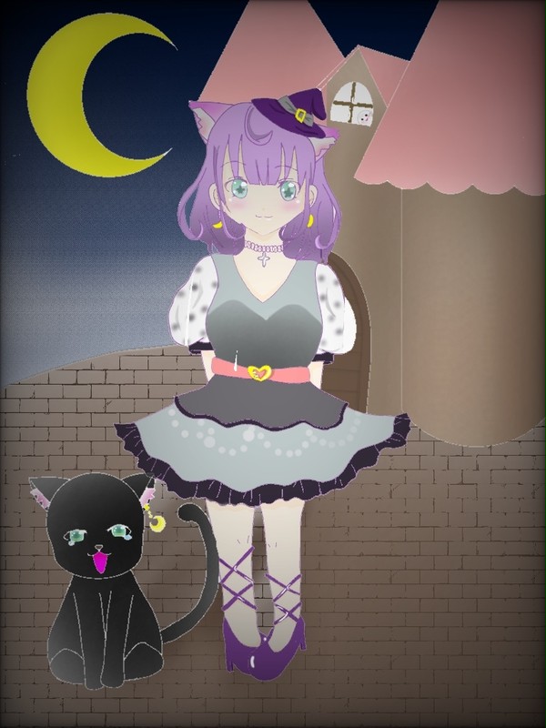 catタウン 魔女猫