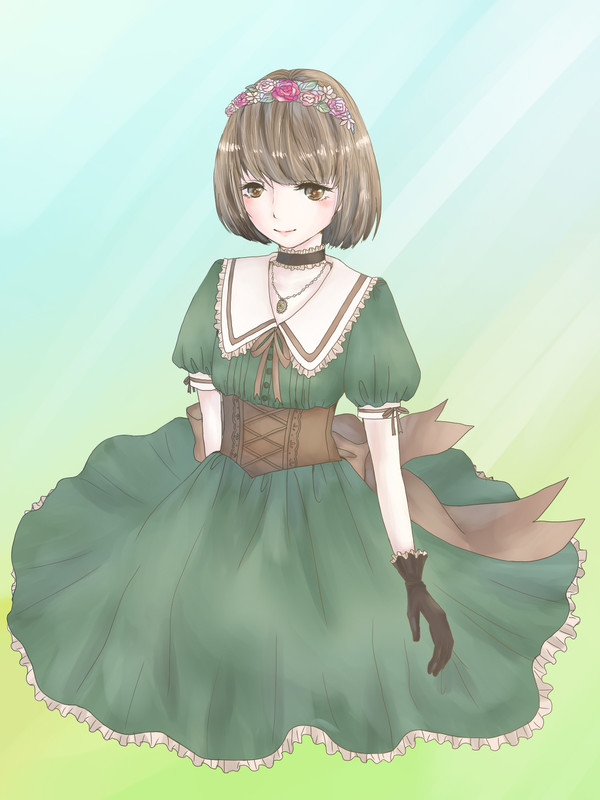 緑の女の子