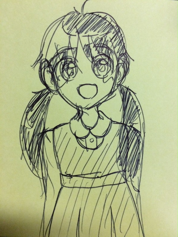 女の子描いた