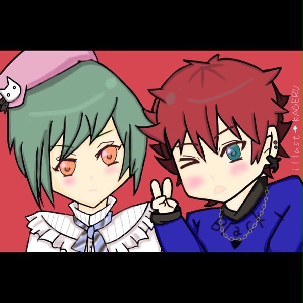 幸×太一 プリクラ風2ショット 加工前