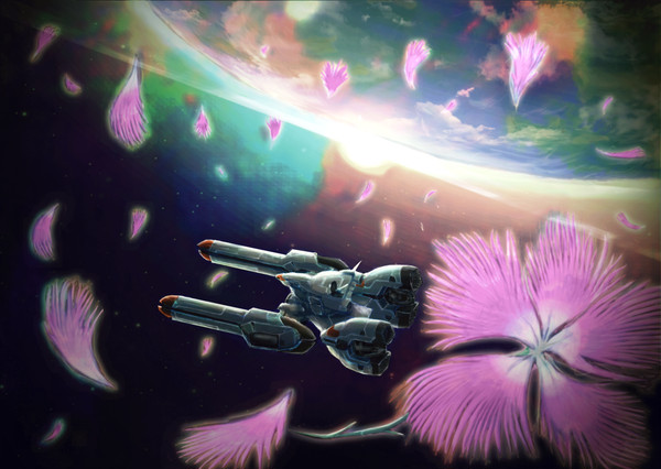 出航の夜明けと花