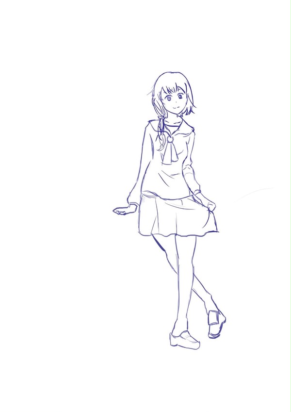 少女姿勢練習