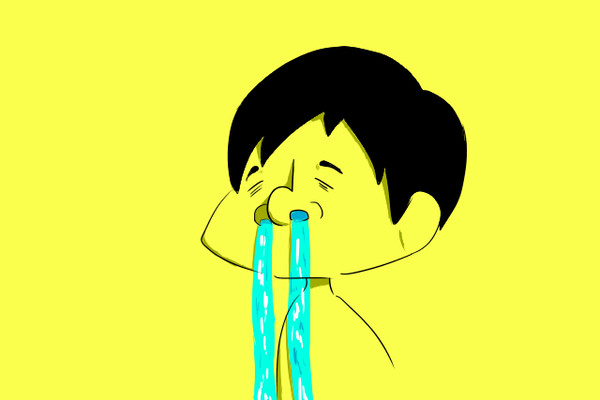 滝のような鼻水