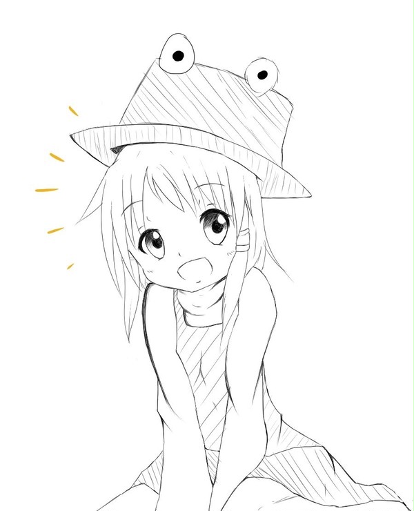 ワンドロで描いた諏訪子ちゃん