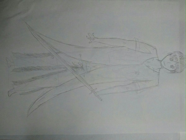 模写をしつつ1部変更した絵