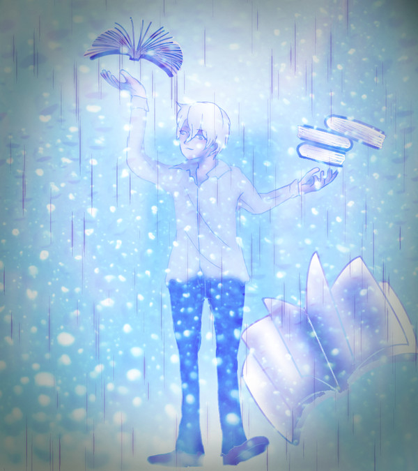 library in the rain