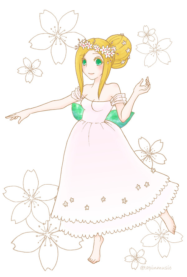 【ポップン】女の子キャラ×花×創作衣装