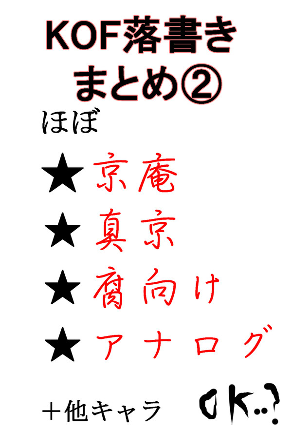 KOF落書きまとめ(腐)２