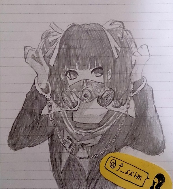 ガスマスク模写