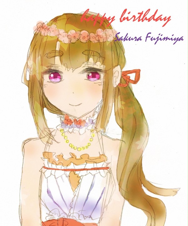 桜ちゃん誕生日絵