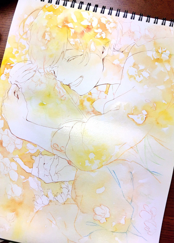 色塗りの短い過程