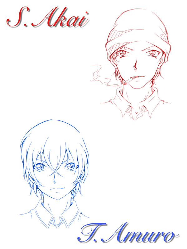 初描き 赤井&安室