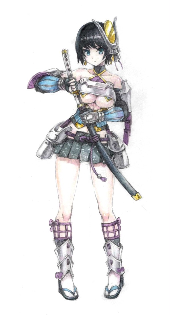 水彩で描く 坂戸城