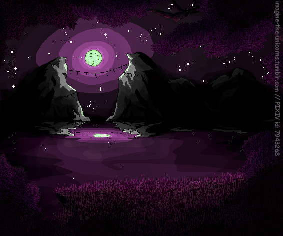 pixelated moonlight and sea (?¿)