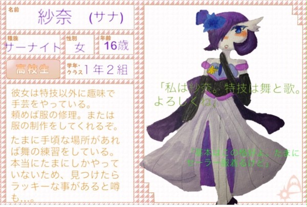 【ぽけCLT】紗奈 【キャラシート】